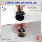 Universal Bathtub Drain Stopper Shower Drain Hair Catcher, Tub Stopper - Image 4