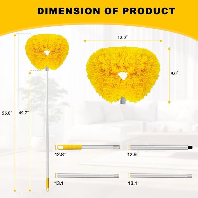 Ceiling Fan Cleaner Duster Reusable Microfiber Ceiling Fan Blade Cleaner - Image 6