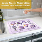 Purple Coffee Matt for Counter Sweet Dish Drying Mats for Dessert Lover Large - Image 7