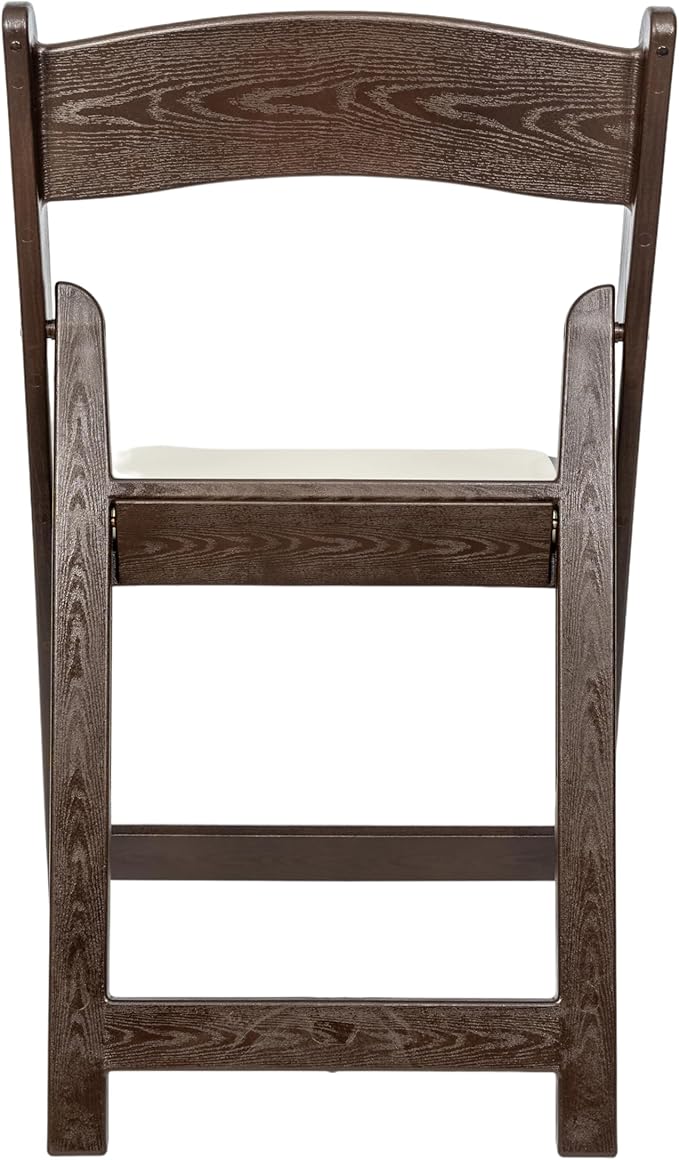 Flash Furniture Hercules Commercial Indoor/Outdoor Folding Event Chair, Wood Look, Weather-Resistant, Lightweight Design, Versatile Use, Set of 2, Dark Brown - Image 7