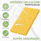 Zhengmy 300 Pieces Sponges Kitchen Compressed Sponges Bulk Natural Dish Sponge - Image 4