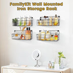 4 Set Extra Large Hanging Wall Wire Baskets, Hanging Wall Mount Storage Baskets - Image 3