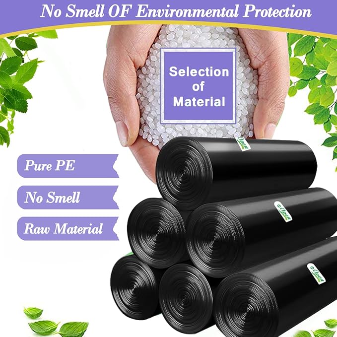 Hommaly 3 Gallon Small Black Trash Bags, Leakproof and Strong, and More - Image 5