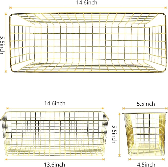 2 Sets Extra Large Hanging Wall Basket, WallmountedFruit Vegetable Toy Snack - Image 2
