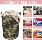 Green Camouflage Laundry Hamper Bag - Image 8