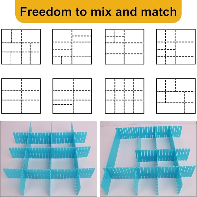 100 PCS Premium DIY Drawer Dividers, Adjustable Drawer Dividers - Image 3