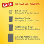 Glad Medium Trash Bags, 8 Gallon, Lemon Fresh Bleach Garbage Bags, Resists - Image 5