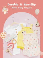 HOUSE DAY 11 Inch Velvet Baby Hangers 50 Pack Beige, Premium Kids Hangers - Image 7