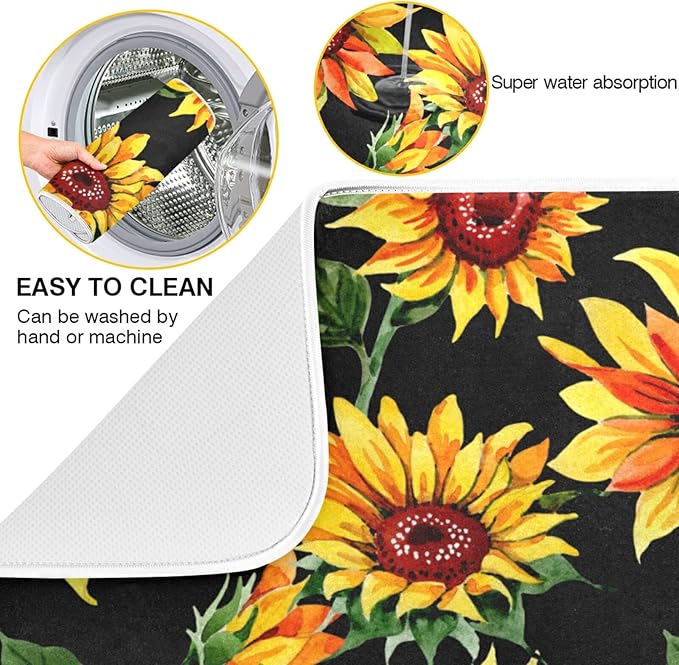 Absorbent Dish Drying Mat for Kitchen Counter - Image 2