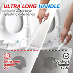 2Pack 2 in 1 Toilet Brush and Plunger Set, Extended Handle Plunger，Toilet Bowl - Image 2