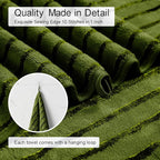 8 Pcs Army Green Cabana Stripe Large Bath Towel Set Oversized Bath Sheet-2 Bath - Image 6