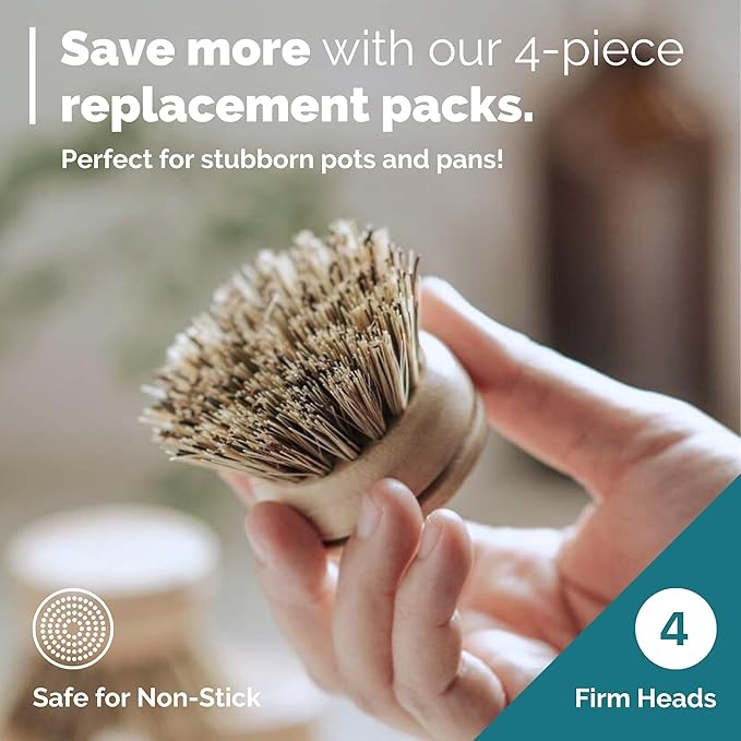 Jungle Culture Dish Brushes or Replacement Brush Heads - Image 6