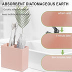 Diatomite Toothbrush Holder 2 Slots Tooth Brush Holder - Image 3