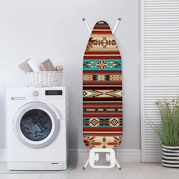 GLENLCWE Tribal Native Aztec Stripe Ironing Board Cover, South Style Iron Pad - Image 3