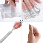 BTYMS 400 Pcs Gel Nail Polish Remover Wraps Nail Foil Wraps Soak Off Cotton - Image 4