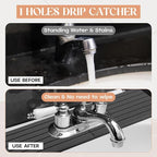 an Oval Hole Gray Faucet Mat for Kitchen Sink Bathroom 17.32" x 4.6" Kitchen - Image 4