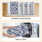 2 Pack XXL 17" x 24" Blue and White Porcelain Dish Drying Mat - Image 2