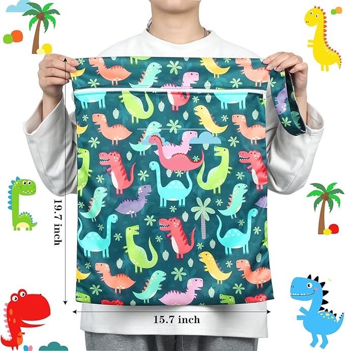 Shappy 2 Pcs Large Travel Laundry Bag Washable Waterproof Wet Dry Large Dirty - Image 2