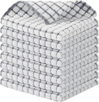 Kitinjoy Cotton 8 Pack Terry Kitchen Dish Cloths, 12 x 12 Inches Super Soft and by Kitinjoy