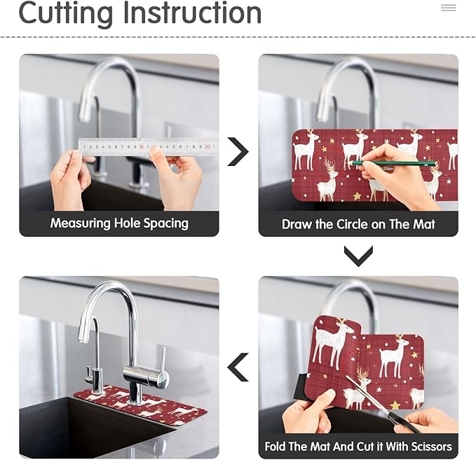 Kitchen Sink Splash Guard 1 PC 14.7 Inch Sink Faucet Mat Splash Guard - Image 4