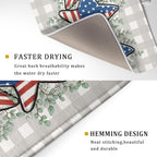 Patriotic Dish Drying Mat for Kitchen Counter Cute Stars 4th of July Holiday - Image 3