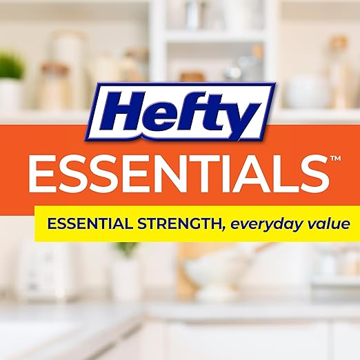 Hefty Essentials Drawstring 13 Gallon Kitchen Trash Bags, Tall Unscented Trash - Image 6