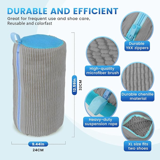 2PCS Shoe Washing Machine Bag, Laundry Bags Durable Zipper - Image 2
