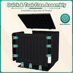 Devoko 40 Gallon Deck Box Outdoor Storage Box Waterproof for Patio, Large Outdoor Storage Bench Lockable for Outside (Black, 40 Gallon) - Image 5