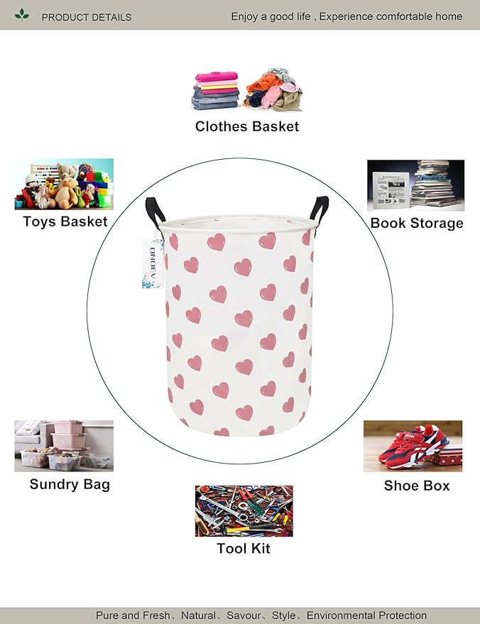 Round waterproof laundry basket, foldable storage basket, laundry Hampers - Image 3