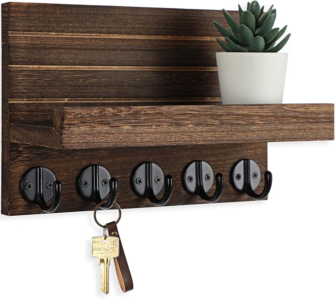 Key Holder for Wall, Decorative Key and Mail Holder by Lwenki