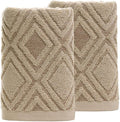 Pidada Hand Towels Set of 2 Diamond Pattern 100% Cotton Absorbent Soft by Pidada