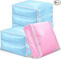 6 Packs Clear Zippered Storage Bags Sweater Moth Bags Plastic Storage by Shappy
