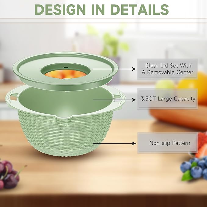 4-1 Strainer Bowl with Lid Set - Image 7