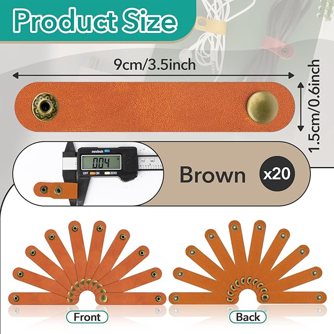 20 Pcs Leather Cord Organizer - Image 3