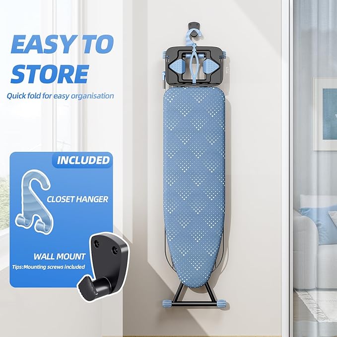 KINGBOARD Ironing Board, Compact Iron Board Full Size - Image 7