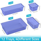 12 PCS Drawer Organizer Set, 4 Sizes Tool Storage Trays - Image 4