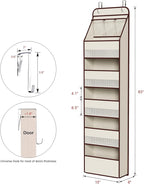 Univivi 6-Shelf Over Door Hanging Organizer Fabric Baby Door Storage - Image 3