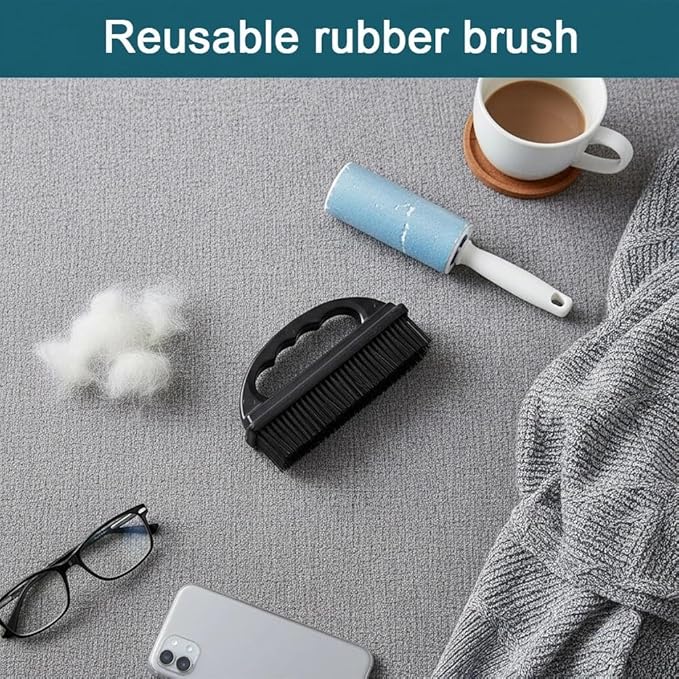 Rubber Pet Hair Removal Brush Lint & Cat Dog Hair Remover Brush Pet Silicone - Image 3