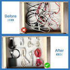 42 Pcs Silicone Cable Ties Reusable Cord Organizer Adjustable Data Cable Wraps - Image 5