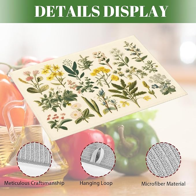 Floral Microfiber Dish Drying Mat XL - Image 3
