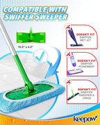 KEEPOW Reusable Dry Sweeping Cloths Microfiber Wet Pads Refill Compatible - Image 2