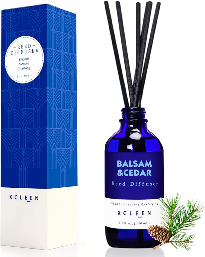 Reed Diffusers for Home, Balsam & Cedar Diffuser by Xcleen