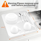 Silicone Dish Drying Mat for Kitchen Counter, Dish Drying Pad, Non-Slip Drain - Image 2