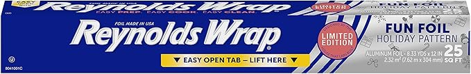Reynolds Wrap Fun Foil, Embossed Aluminum Foil Roll, Features a Limited-Edition by ReynoldsConsumerProducts