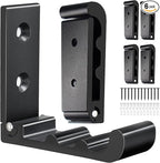 OHIYO 6 PCS Heavy Duty Folding Wall Hooks, Sturdy Black Wall Mounted Hooks by OHIYO
