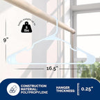 Plastic Hangers 50 Pack, Strong Space Saving Clothes Hanger, Made in USA - Image 2