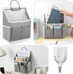 Wall Hanging Storage Bag Cotton Linen Hanging Storage Basket - Image 7