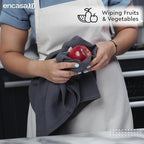 Encasa XO Kitchen Dish Towels Set | Multicolor | Waffle Weave and Flat Hand Tea - Image 3