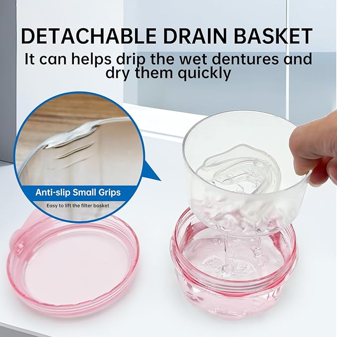 Denture Bath Case Denture Cleaning Cup - Image 8