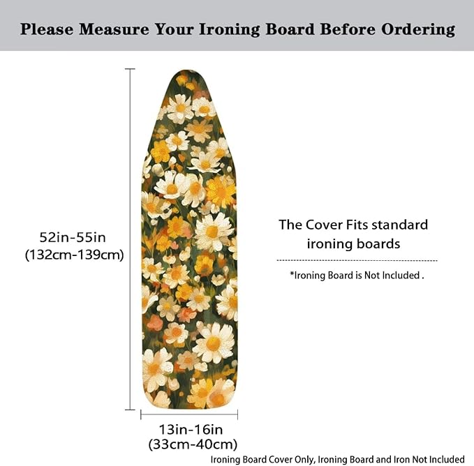 Painting Flower Ironing Board Pad and Cover Durable Thick Daisy Ironing Board - Image 5
